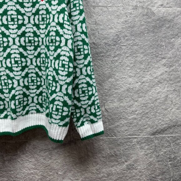 Casablanca Logo Jacquard Knit Merino Wool Sweater - Picture 5 of 8